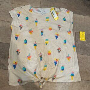 RUMI + RYDER YOUTH GIRLS ICE CREAM SHIRT SHORT SLEEVE NEW LARGE 12-14